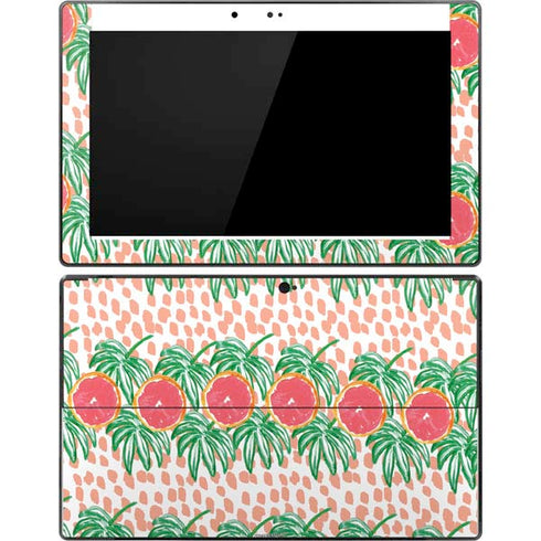 Bouffants and Broken Hearts Graphic Grapefruit Surface Pro Tablet Skin
